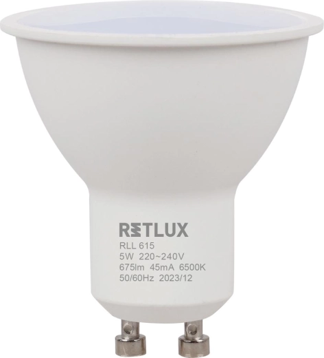 LED žárovka RETLUX GU10 5 W 6500 K