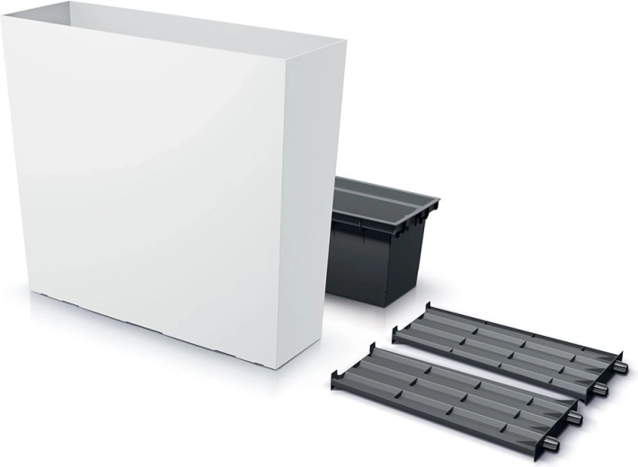 Vysoký truhlík URBI CASE T 77 cm bílý s vložkou