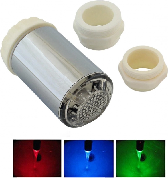 LED perlátor na kohoutek se změnou barvy podle teploty, 3 barvy