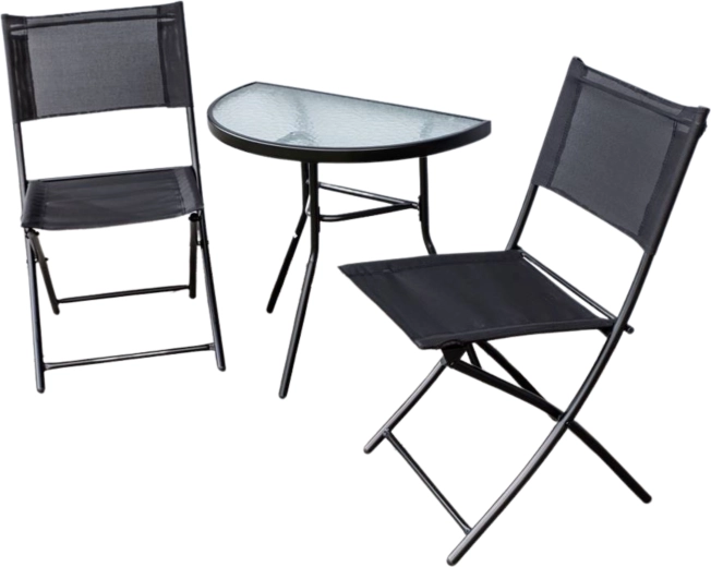 Půlkruhový stůl s tvrzeným sklem