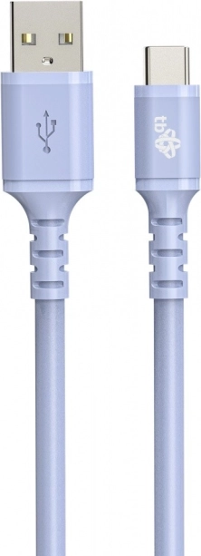 USB-C USB kabel silikonový 1m fialový