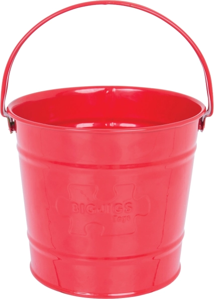 Dětský kovový kyblíček Bigjigs Toys – červený