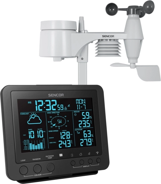 Meteorologická stanice s bezdrátovým senzorem 5v1 TRUE COLOR 5,8"