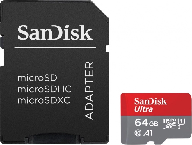 Karta SanDisk Ultra microSDXC 64GB A1 s adaptér