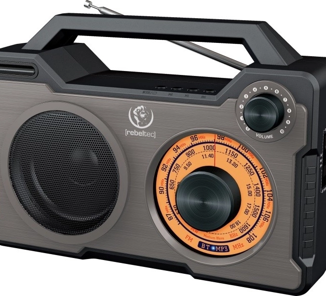 Přenosný Bluetooth reproduktor a rádio RODOS
