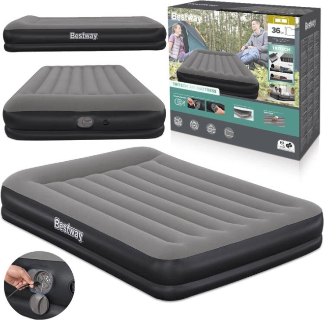 Bestway nafukovací matrace tritech s vestavěnou USB pumpou 152 × 203 × 36 cm