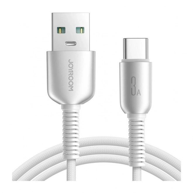 Joyroom USB-A na USB-C kabel 3A, opletený, 1,2 m, šedý