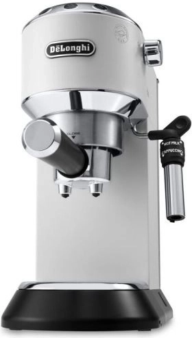 Bílý pákový kávovar DeLonghi Dedica