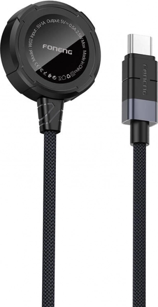 Bezdrátová nabíječka Foneng W02 pro Apple Watch 2.5W, 1m (černá)