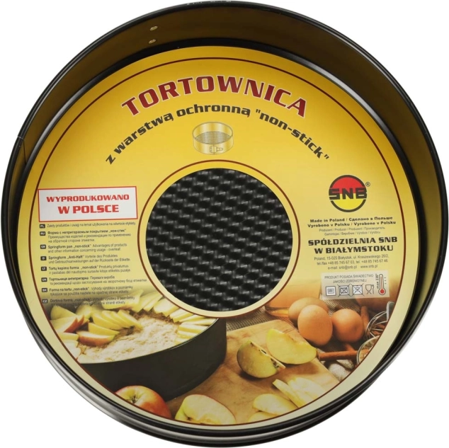 Tortová dortová forma s odnímatelným okrajem 24cm černá