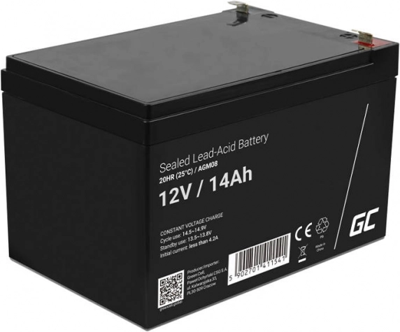 Dobíjecí AGM baterie 12 V 14 Ah pro UPS a alarmy Green Cell
