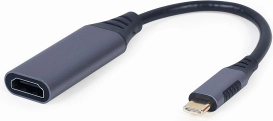 adaptér usb‑c na hdmi 4k 60 hz, šedý, 15 cm
