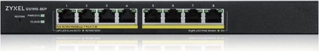 GS1915-8EP PoE Smart 60W 802.3at stolní hybridní řízený přepínač
