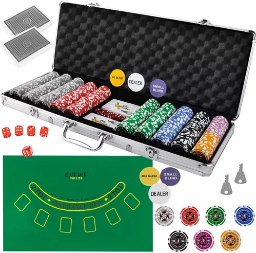 Pokerový set 500 žetonů v hliníkovém kufříku