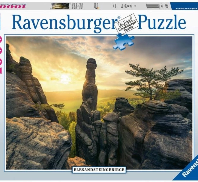 Labské Pískovce za rozbřesku 1000 dílků