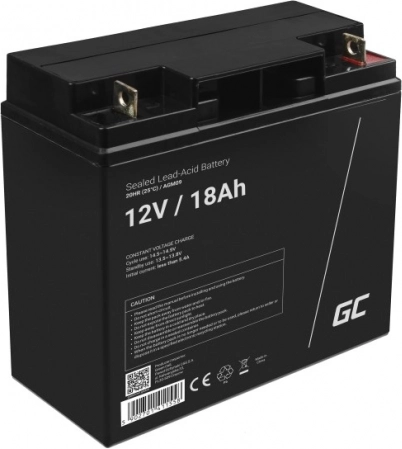 dobíjecí bezúdržbová baterie agm 12 v 18 ah pro ups a alarmy