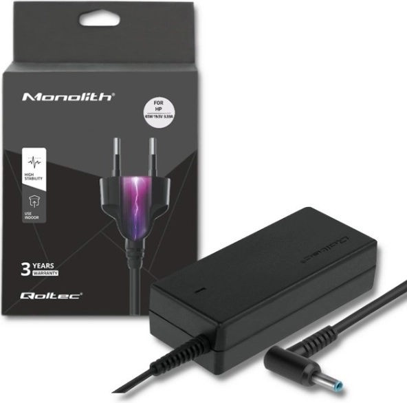 Síťový adaptér pro HP 65 W, 19.5 V, 3.33 A, konektor 4.5 × 3.0 mm s pinem