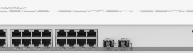 MikroTik Cloud Smart Switch 24 portů s 2 SFP+