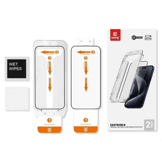 Tvrzené sklo EasyShield 2-Pack - iPhone 14 / iPhone 13 / iPhone 13 Pro (2 kusy)