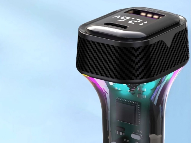 Rychlá duální nabíječka do auta s RGB osvětlením