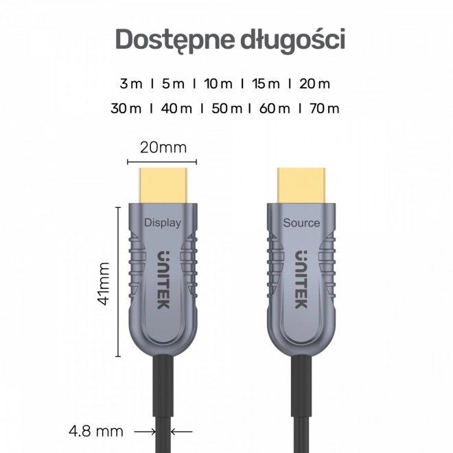 Optický HDMI 2.1 kabel AOC 10m 4K 60Hz