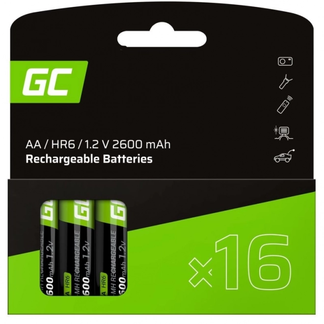 Nabíjecí články AA R6 2600mAh 16 kusů