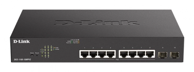 DGS-1100-10MPV2 Switch 8GE PoE+ 2SFP