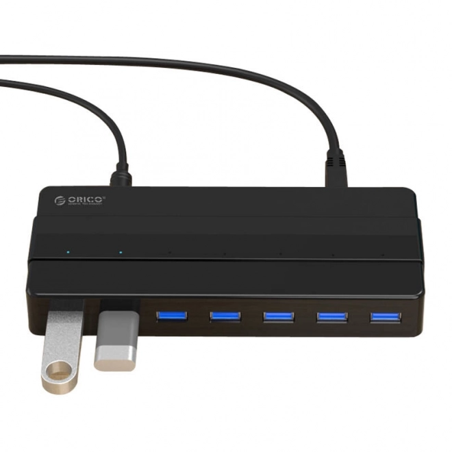 Orico rozbočovač USB 3.0 (7 portů, černý)