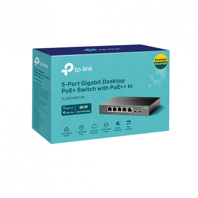 Síťový přepínač TP-Link TL-SG1005P-PD s 5 gigabitovými porty PoE