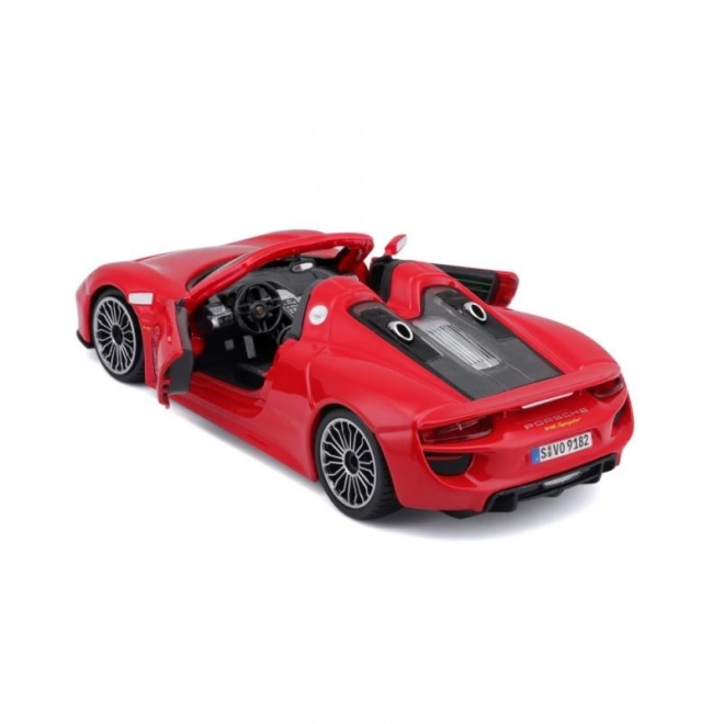 Kovové autíčko Porsche 918 Spyder červené