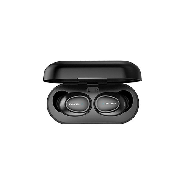 Bezdrátová sluchátka Bluetooth Awei T16 s dokovací stanicí černá