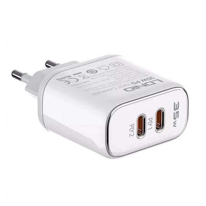 Nabíječka LDNIO s 2 USB-C pro Apple a kabel USB-C - Lightning