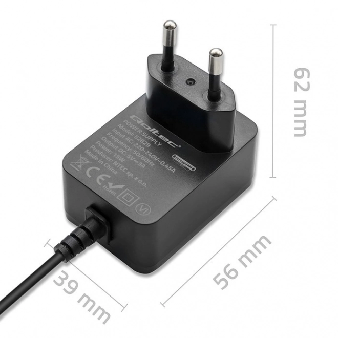 Nabíječka Super FAST PD pro Raspberry PI 4 | USB-C | 15W | 5V | 3A | Černá