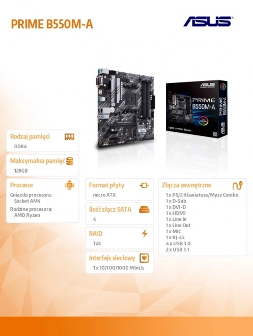Základní deska ASUS Prime B550M-A AM4