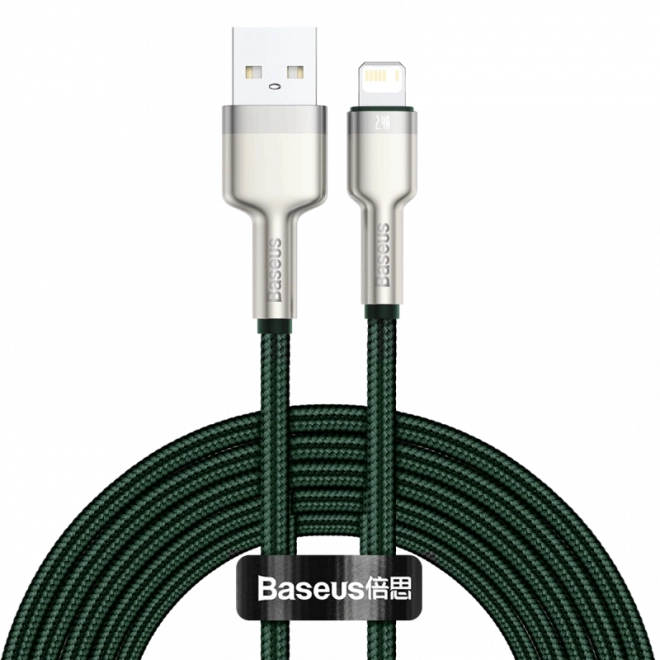 Kabel USB pro Lightning Baseus Cafule, 2,4A, 2m (zelený)