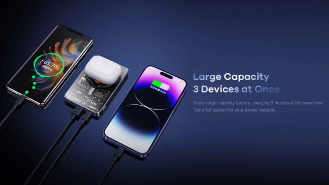 Powerbank Remax Walking Series 10000mAh magnetický modrý