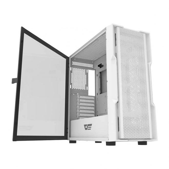 Počítačová skříň Darkflash DK431 + 4 ventilátory (bílá)