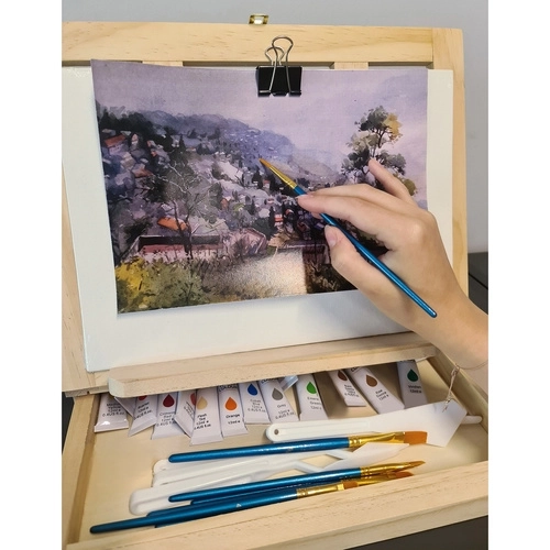 Umělecký malířský set s kufříkem a stojanem