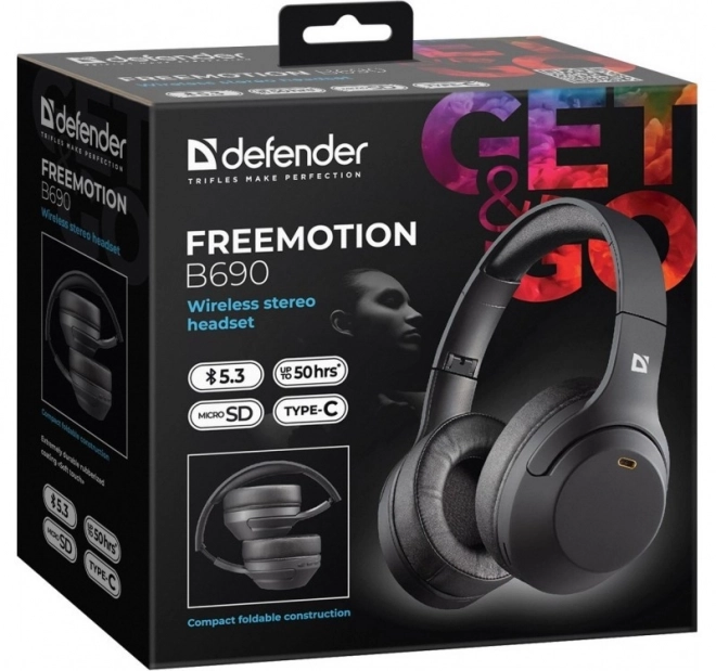 Bezdrátová sluchátka do uší FREEMOTION B690 černá
