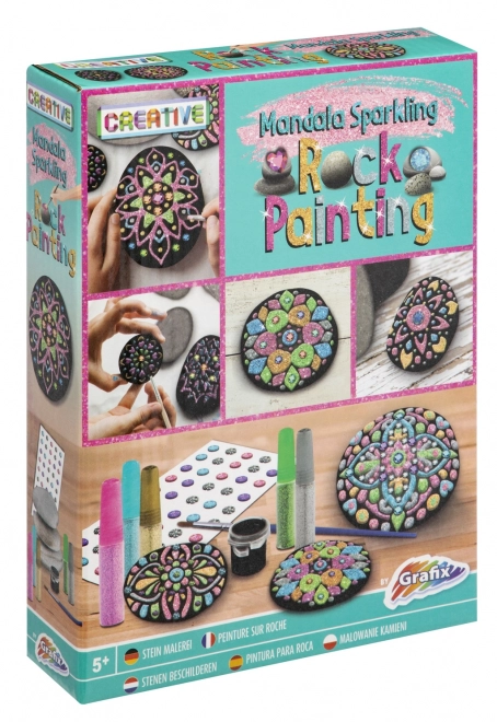 Grafix Malování na kamínky - Mandala Sparkling