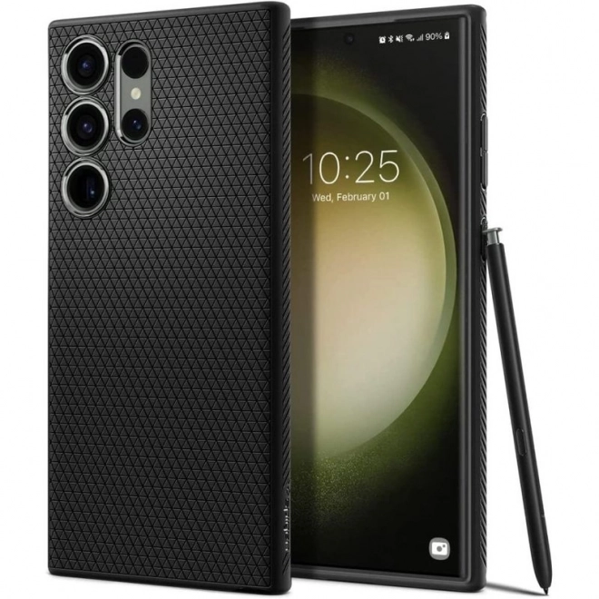 Spigen Liquid Air tenký matný černý obal pro Samsung Galaxy S24 Ultra