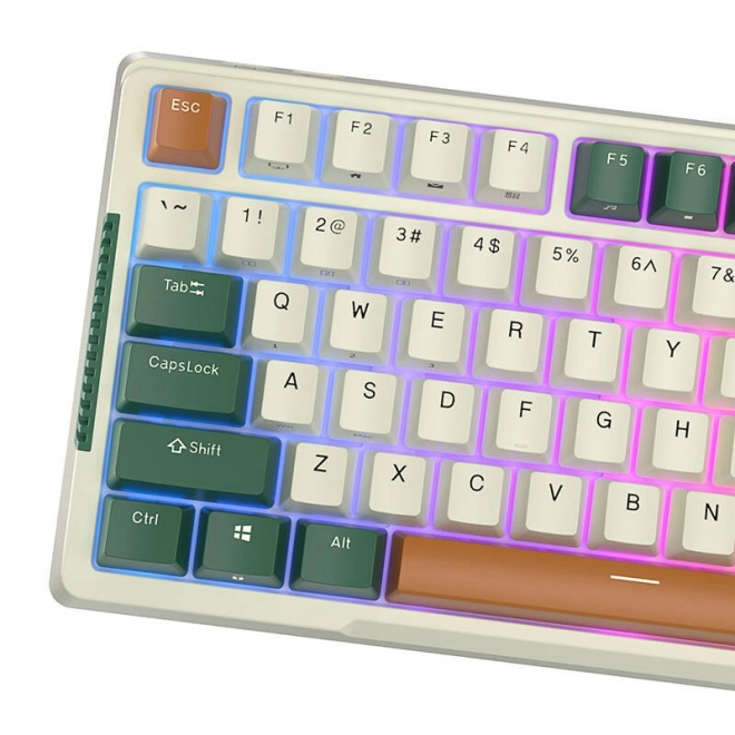 Bezdrátová mechanická klávesnice Royal Kludge RKH81 RGB, Sky cyan switch (zelený)