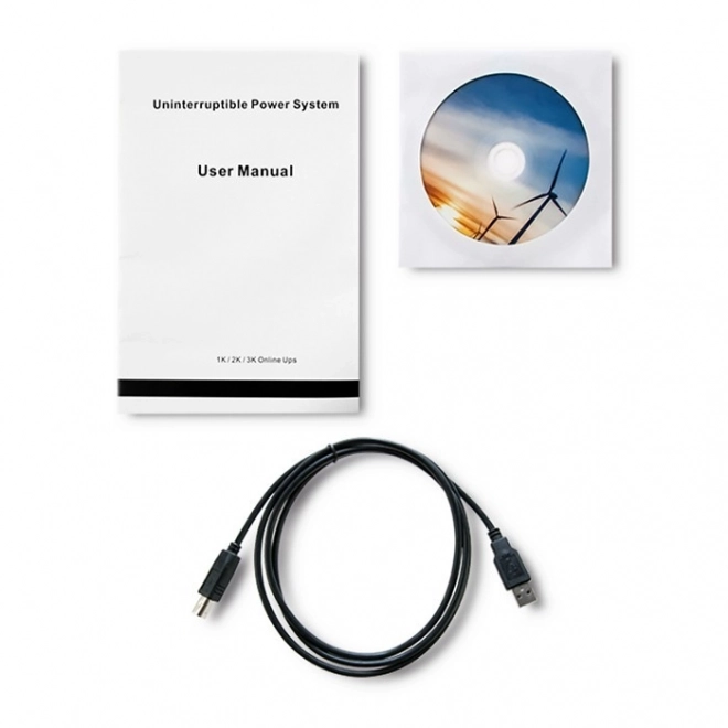 Záložní zdroj UPS online čistá sinusová vlna 1KVA 800W LCD USB