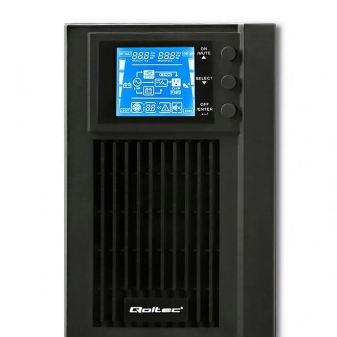 Záložní zdroj UPS online čistá sinusová vlna 1KVA 800W LCD USB