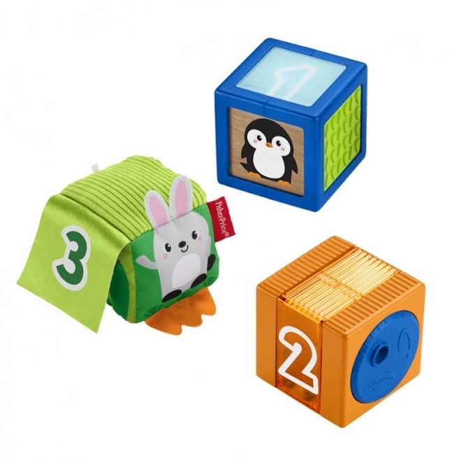 Smyslové kostky Fisher-Price Barevná zvířátka