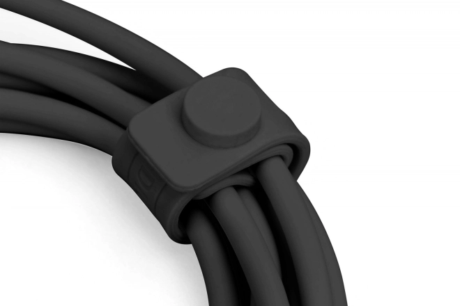 Silikonový napájecí kabel USB-A - USB-C, USB 2.0 60W, 1m, černý