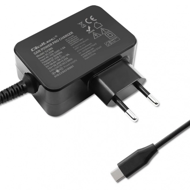 Nabíječka GaN Power Pro | 1xUSB-C | 65W | 5-20V | 3-3,25A | černá