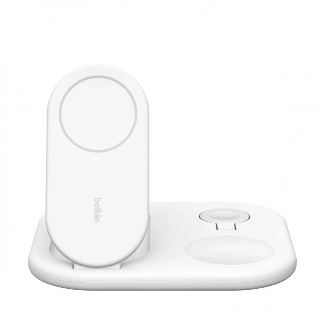 BOOSTCHARGE magnetická nabíjecí kolébka 3v1 Qi2 15W bílá skládací