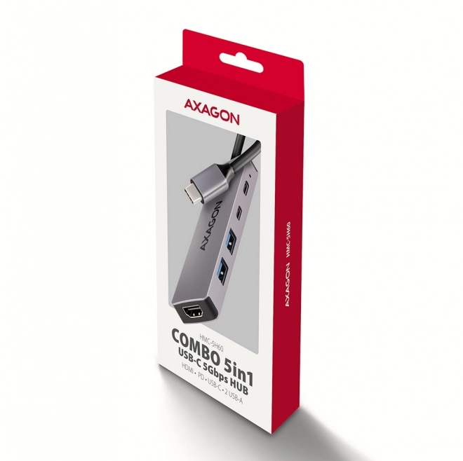 Wieloportový USB-C hub AXAGON HMC-5H60 5v1