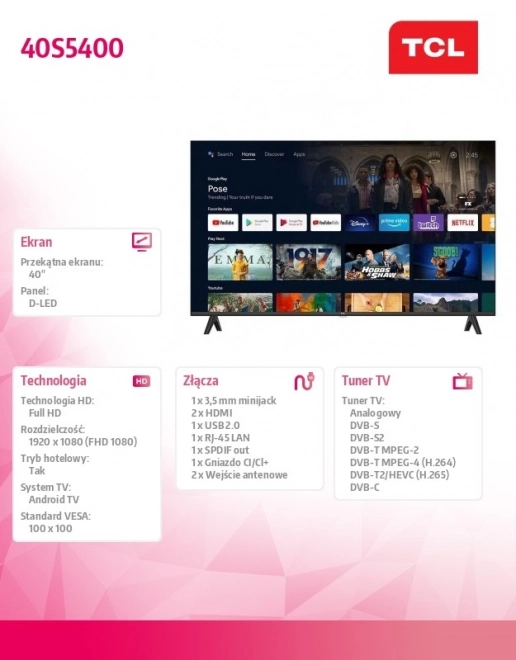 LED televizor 40 palců